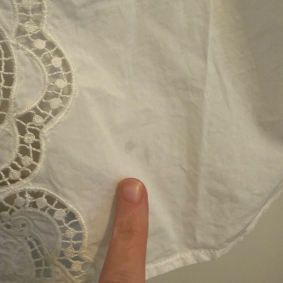 Sezane Eponine Ecru Eyelet Lace Shirt Size 34 FR / 2 US - Picture 6 of 16